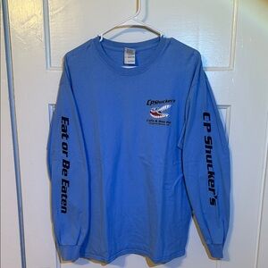 Gildan Blue Graphic Long Sleeve Tee